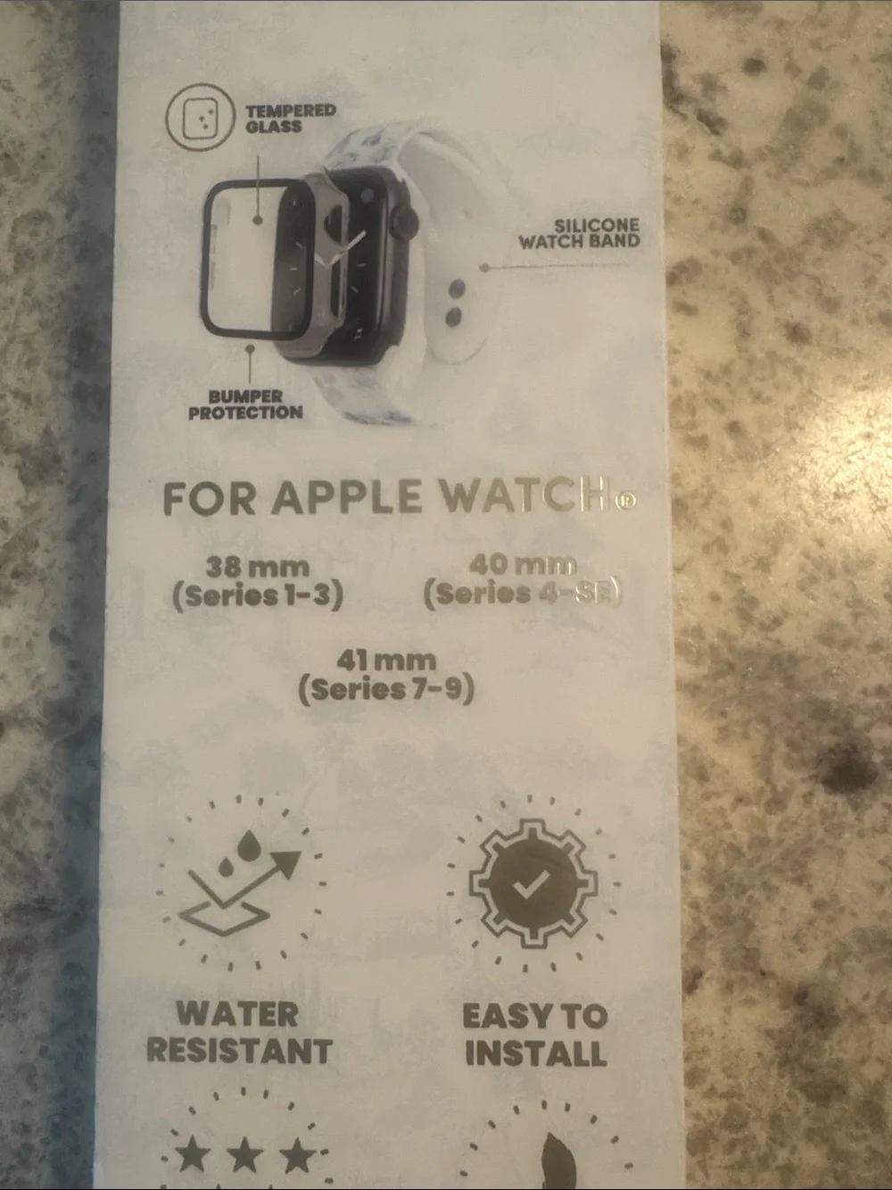 New Poppy 2-in-1 White and Blue Floral Apple Watch Band & Bumper